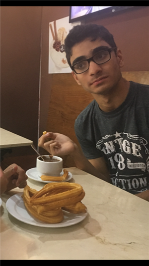 Rajit Driking hot chocolate 